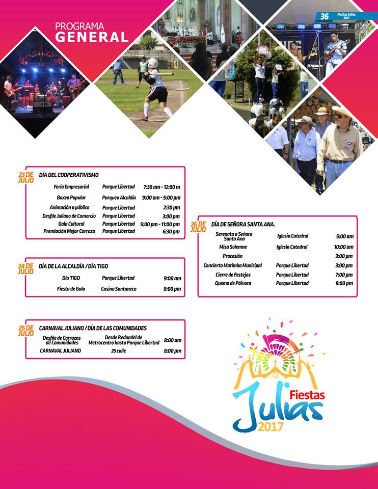 El Cenit Programación de las Fiestas Julias