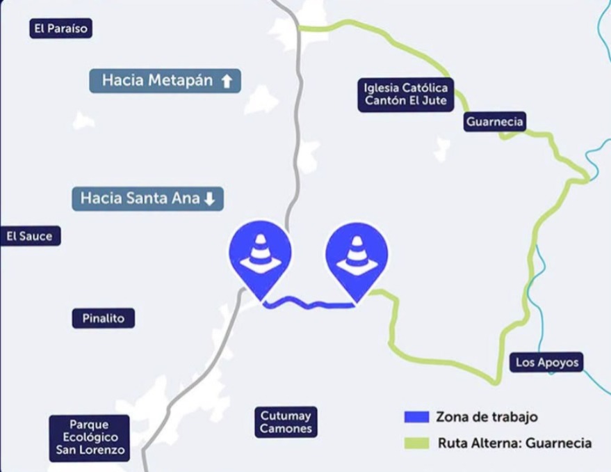 Cierran paso en la ruta Cutumay Camones, Los Apoyos por trabajos de mejoramiento vial